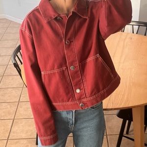 Burgundy cotton jacket